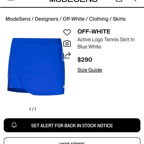 Off-White Blue Skort - Picture 7 of 7